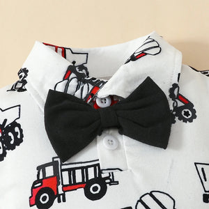 Truck Bow Tie Suspender Shorts Outfit