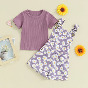 T-shirt & Daisy Overalls Outfit