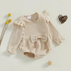 Solid Ruffle Bow Onesie