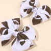 2 Pack Football Bow Clips