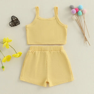Ribbed Flower Button Skort Outfit