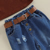 Fall Addie Belted Jeans Outfit