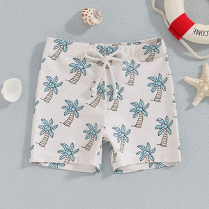 Beachy Palm Tree Swim Trunks