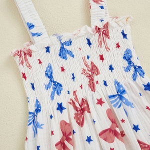 Summer 4th of July Romper & Bow