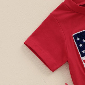 USA Fuzzy Flag T-shirt & Shorts