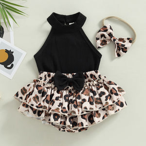 Ruffle Hayley Leopard Skirt Outfit