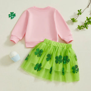 Lucky Charm Sequins Skirt Outfit