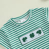 Three Little Clovers Striped Outfit