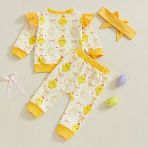 Easter Chick Outfit & Bow