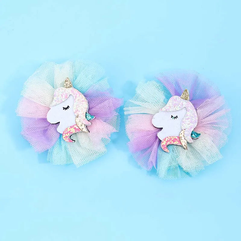 2 Pack Unicorn Sparkle Hair Clips