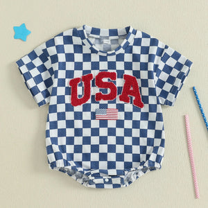 Checkered USA Onesie
