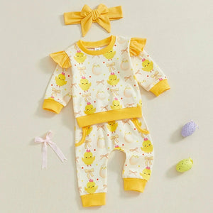 Easter Chick Outfit & Bow