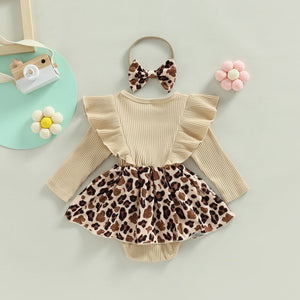 Leopard Cowgirl Ruffle Dress & Headband