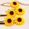 6 Pack Sunflower Hair Clips
