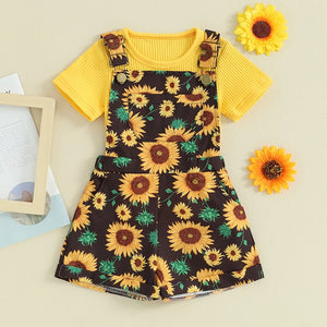 Sunflower Sandy Overalls Outfit