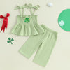 Ruffled Clover Shoulder Tie Outfit