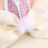 2 Pack Glitter Bunny Bow Clips