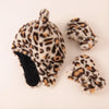 Plush Leopard Hat & Gloves