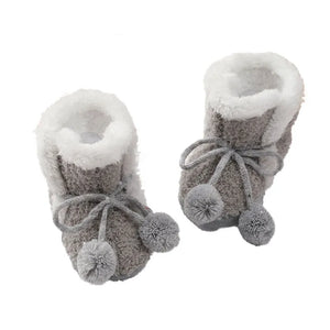 Plush Baby Pom Pom Boots