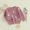 Embroidery Knit Easter Sweater