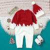 Knitted Reindeer Romper & Hat