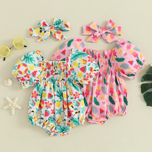 Fruity Summer Romper & Bow