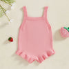 Knit Strawberry Ruffle Onesie