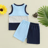 Patched Color Pocket Tank & Shorts