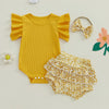 Ruffled Yelena Floral Outfit & Headband