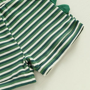 Striped Dino Spike Shorts Outfit