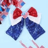 USA Heart Bow Clip