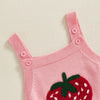 Knit Strawberry Ruffle Onesie