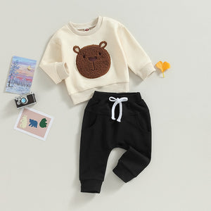 Embroidered Bear Sweater & Pants