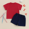 USA Fuzzy Flag T-shirt & Shorts