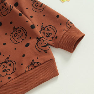 Fall Pumpkin Dot Sweater & Pants