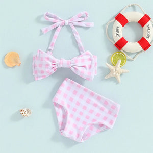 Patterned Bow Baby Bikini