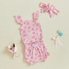 Ribbed Ruffle Ribbon Outfit & Bow
