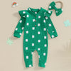 Ribbed Clover Onesie & Headband