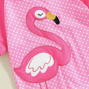 Polka Dot Flamingo Swimsuit