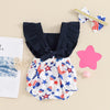 USA Ruffle Romper & Headband