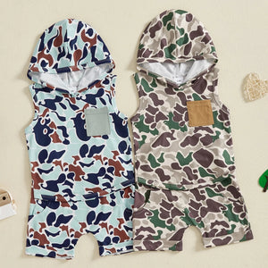 Camouflage Hooded Tank & Shorts
