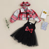 Plaid Tutu Dress Outfit & Headband