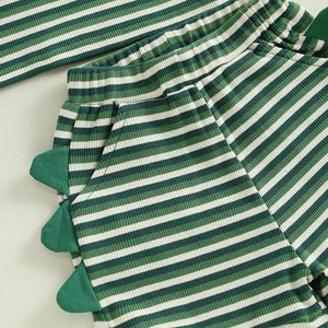 Striped Dino Spike Shorts Outfit