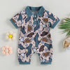 Western Boy Collared Romper