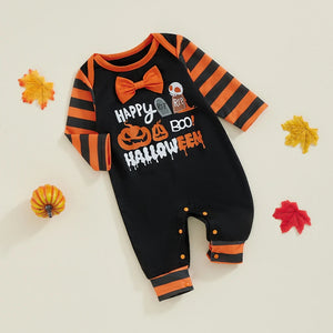 Happy Halloween Bow Tie Onesie