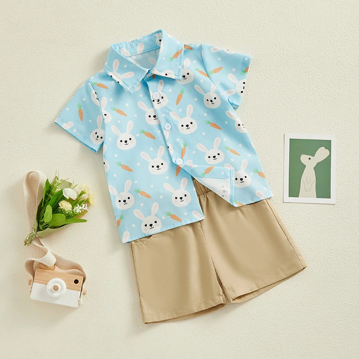 Easter Spring Collared Top & Shorts