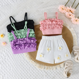 Ruffle Tilly Top & Flower Shorts