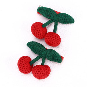 2 Pack Cherry Hair Clips