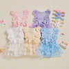 Sleeveless Ribbed Butterfly Flower Dress