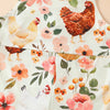 Floral Spring Chicken Romper